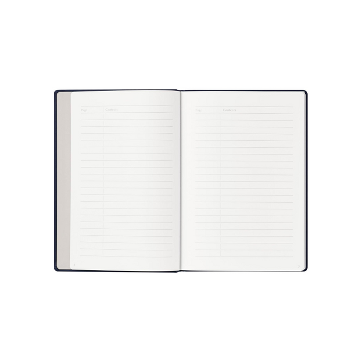 Maruman Mnemosyne A5 Journal Hardcover Notebook - Navy — flat lay