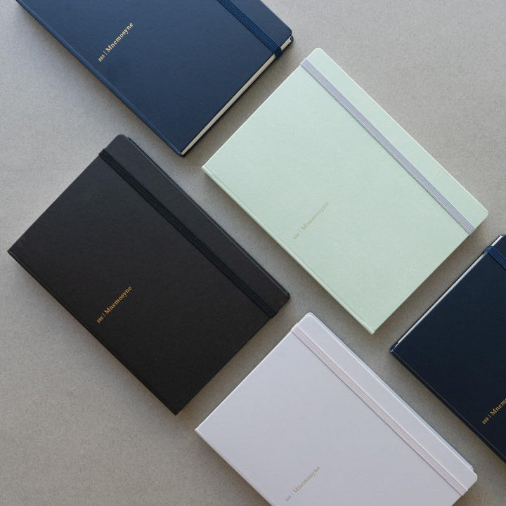 Maruman Mnemosyne A5 Journal Hardcover Notebook - Navy — flat lay