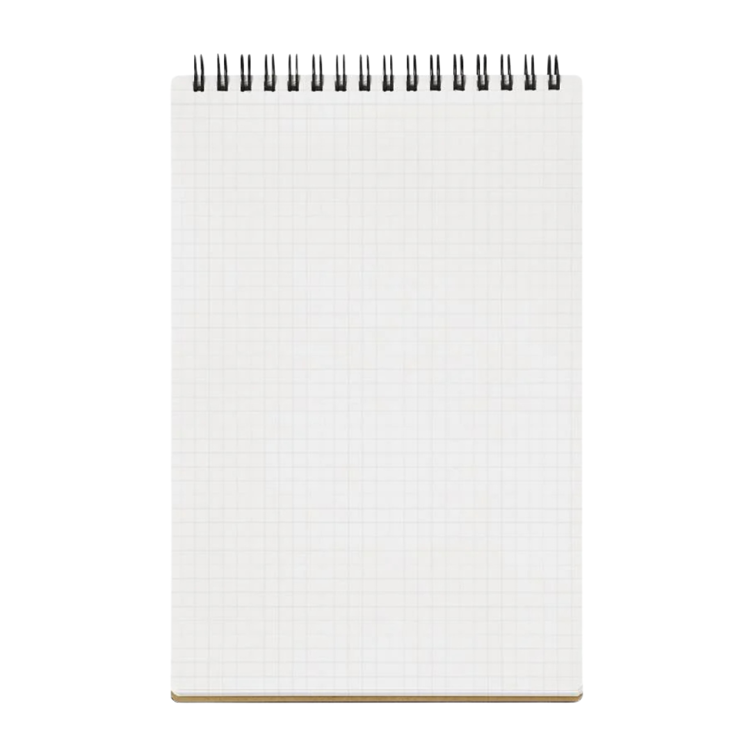 Maruman Mnemosyne A5 Memo Pad - Graph (Black) — front view