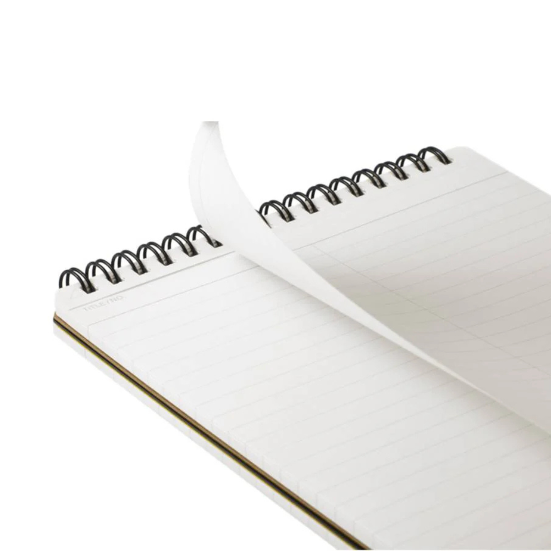 Maruman Mnemosyne A5 Memo Pad - Ruled (Black) — angle view
