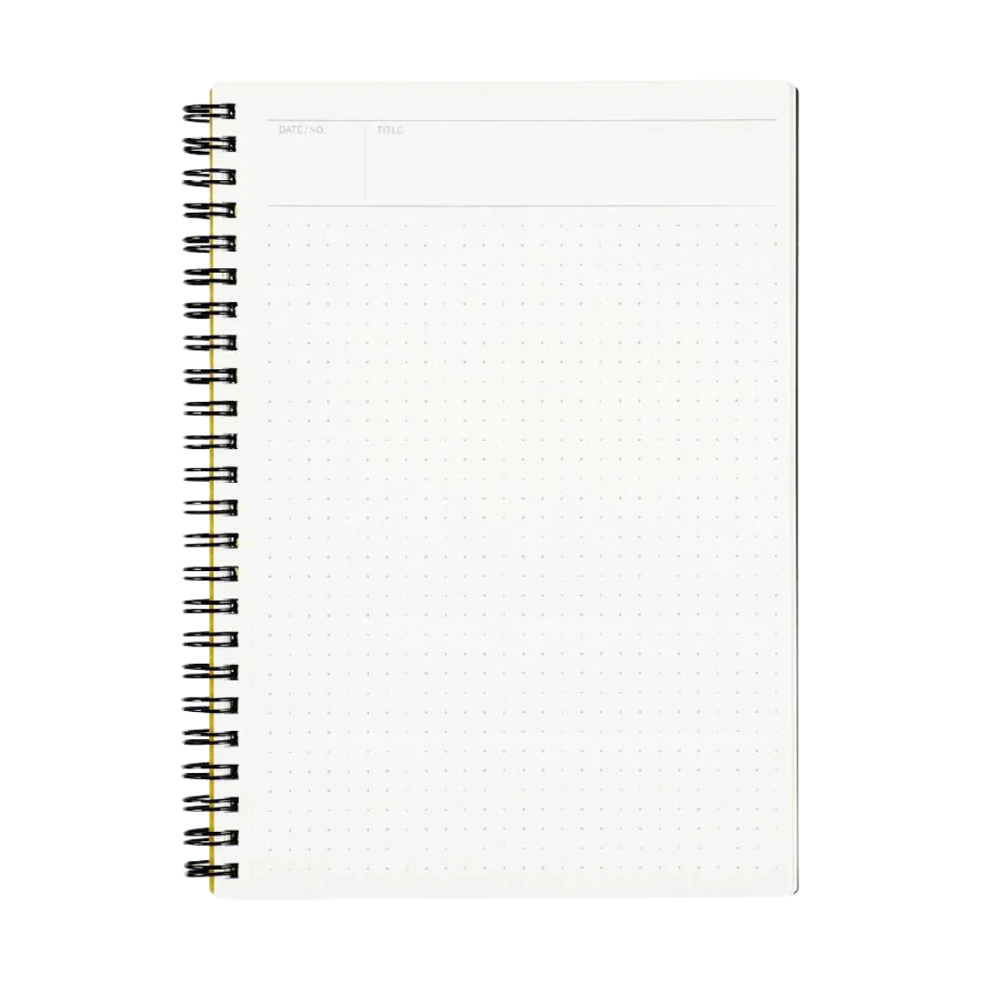 Maruman Mnemosyne A5 Notebook - Dot Grid (Black) — front view