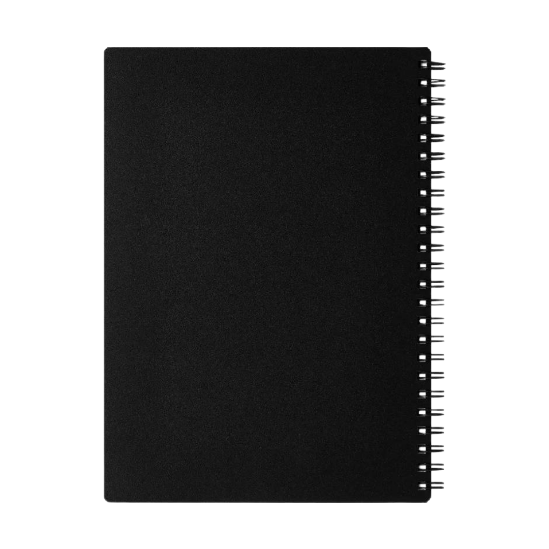 Maruman Mnemosyne A5 Notebook - Dot Grid (Black) — with packaging