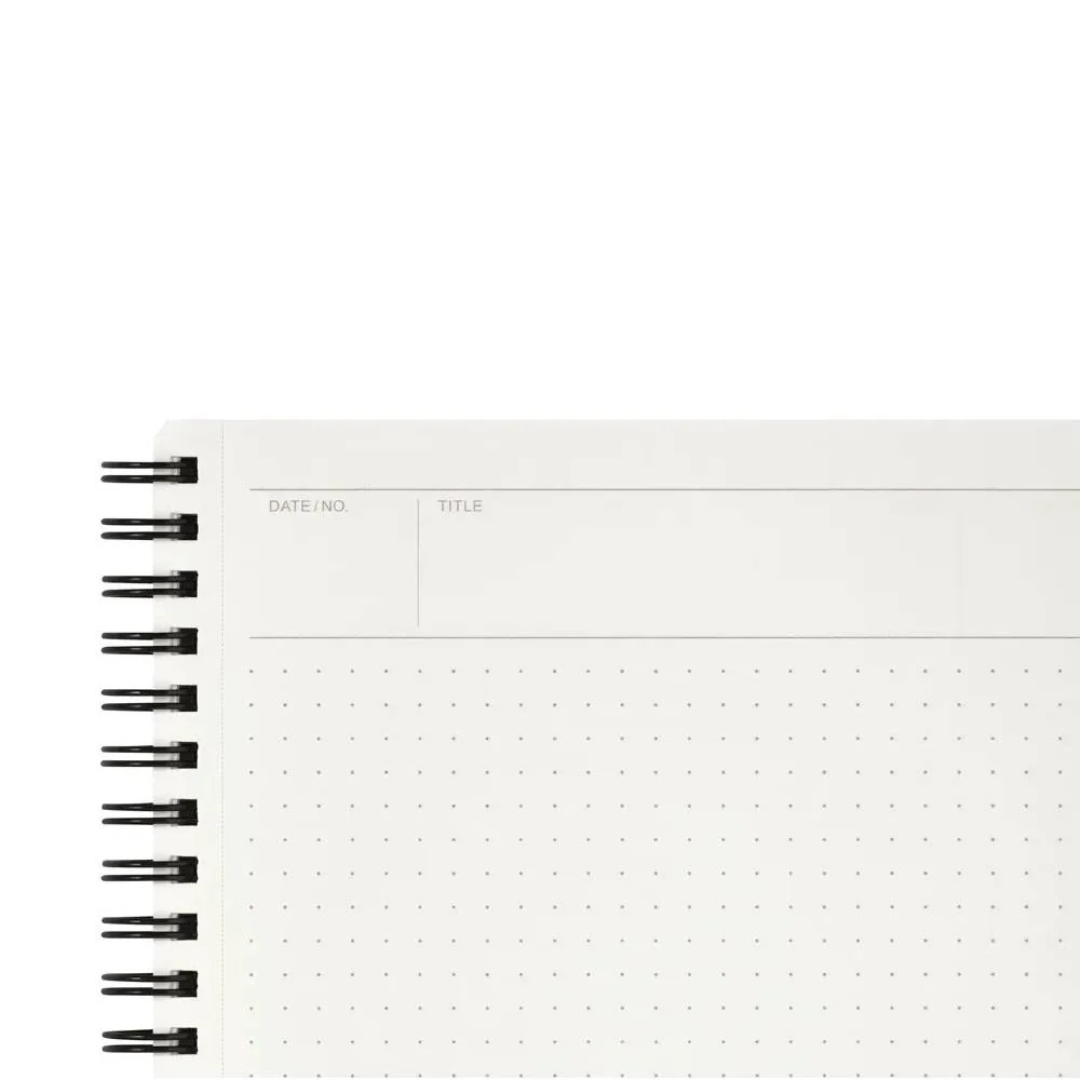 Maruman Mnemosyne A5 Notebook - Dot Grid (Black) — in use