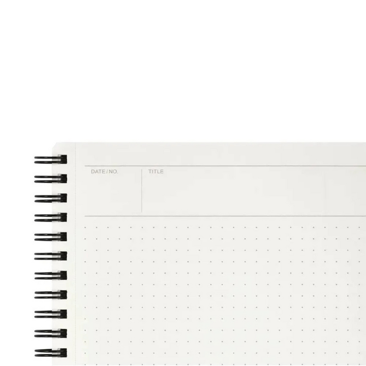 Maruman Mnemosyne A5 Notebook - Dot Grid (Black) — in use