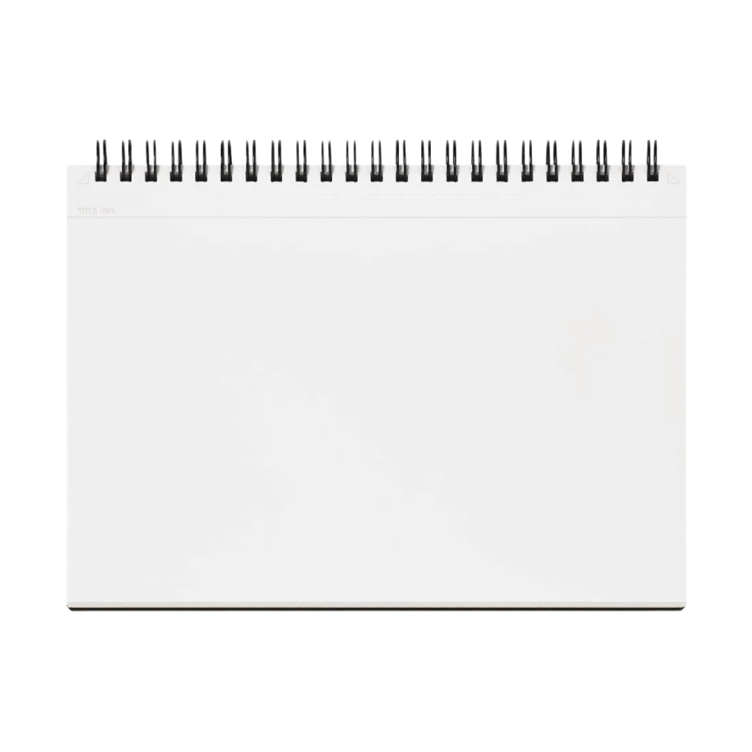 Maruman Mnemosyne A5 Notebook - Landscape / Blank (Black) — front view