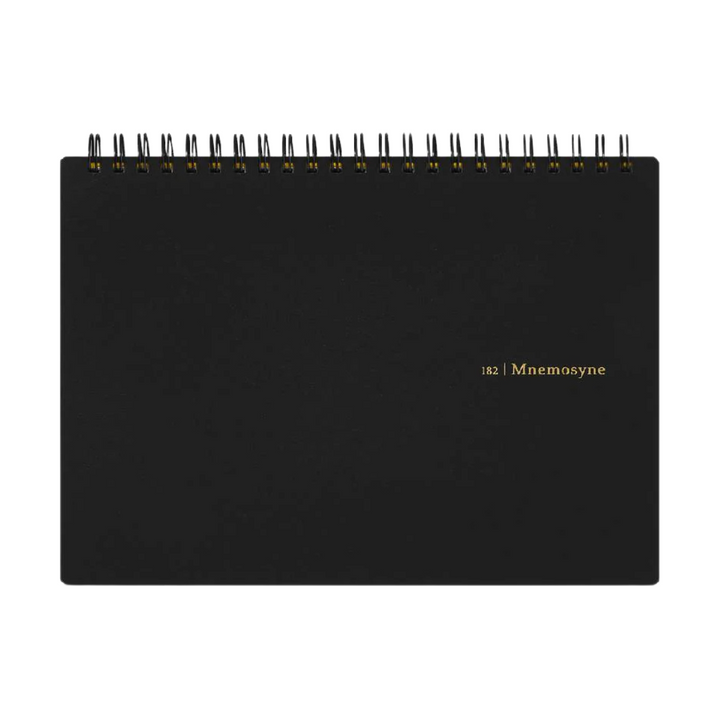 Maruman Mnemosyne A5 Notebook - Landscape / Blank (Black) — detail view