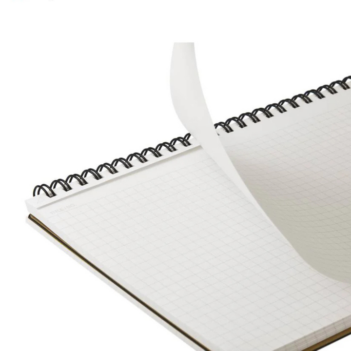 Maruman Mnemosyne A5 Notebook - Landscape / Blank (Black) — flat lay