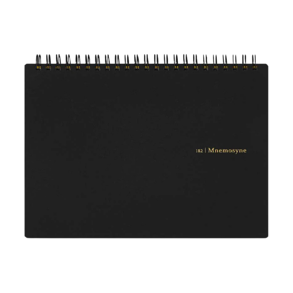 Maruman Mnemosyne A5 Notebook - Landscape / Graph (Black) — side view