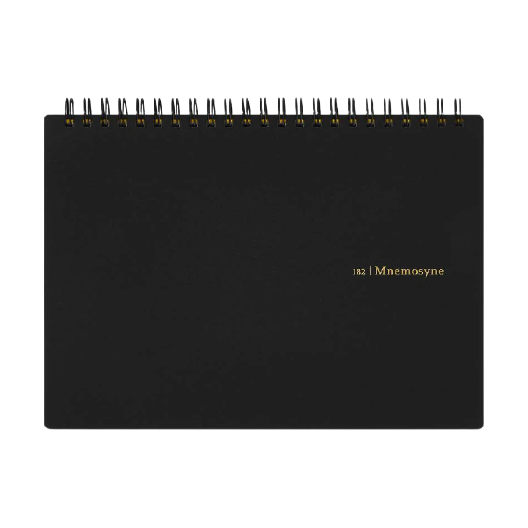 Maruman Mnemosyne A5 Notebook - Landscape / Graph (Black) — side view