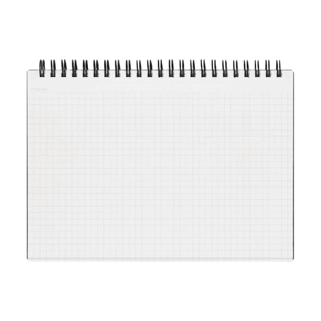 Maruman Mnemosyne A5 Notebook - Landscape / Graph (Black) — front view
