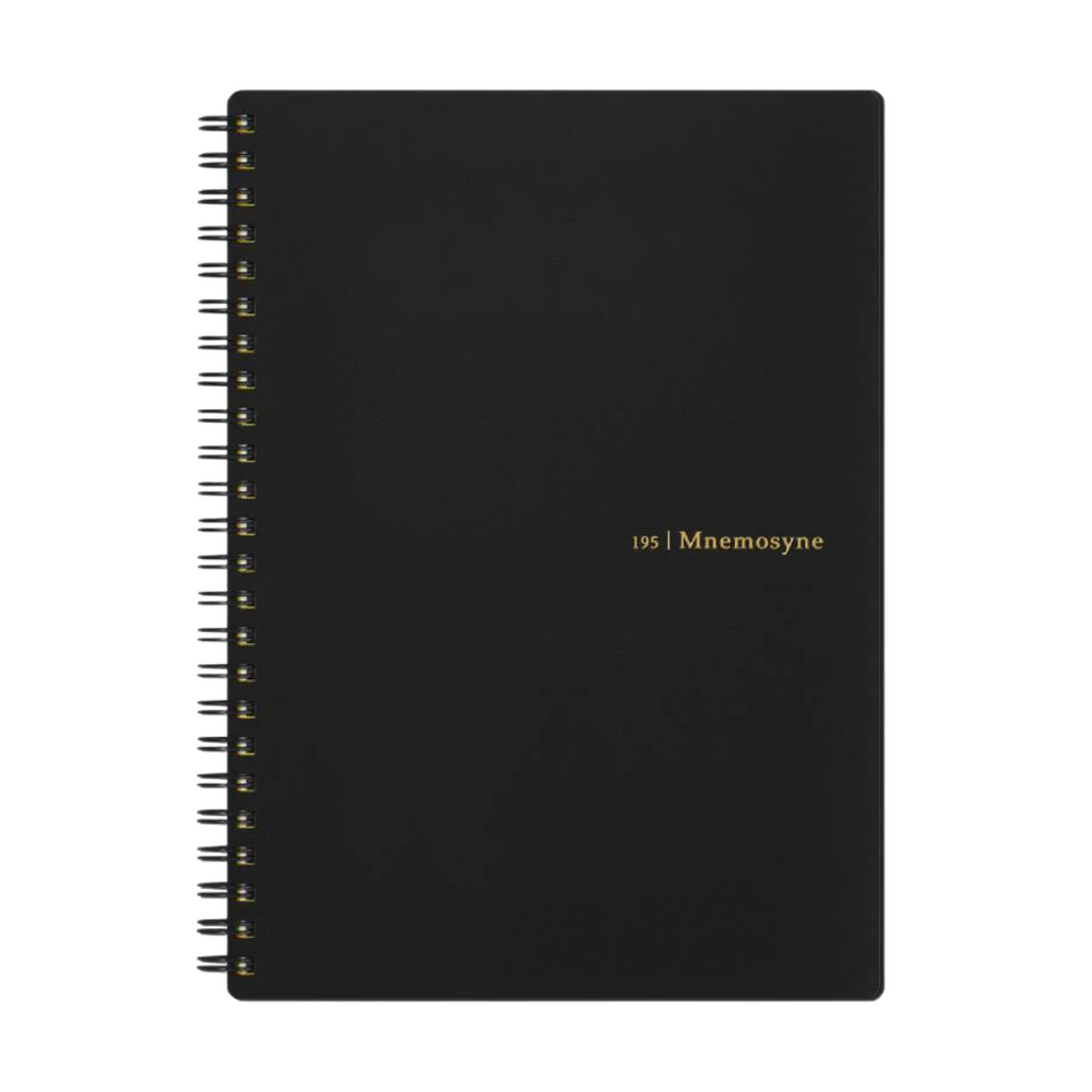 Maruman Mnemosyne A5 Notebook - Lined (Black) — side view