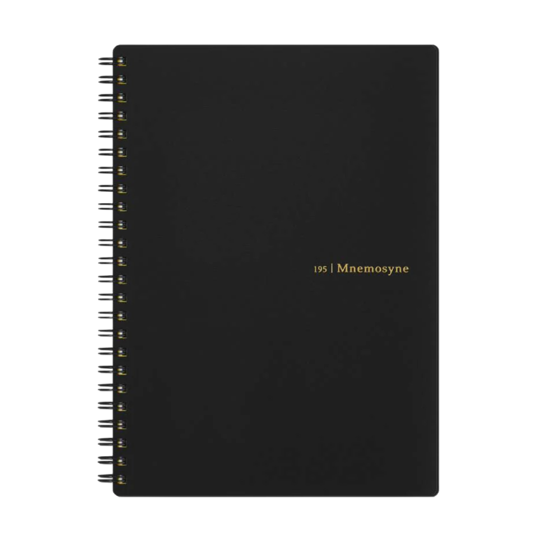 Maruman Mnemosyne A5 Notebook - Lined (Black) — side view