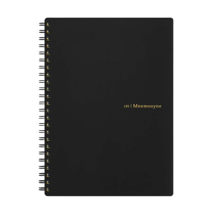 Maruman Mnemosyne A5 Notebook - Lined (Black) — side view