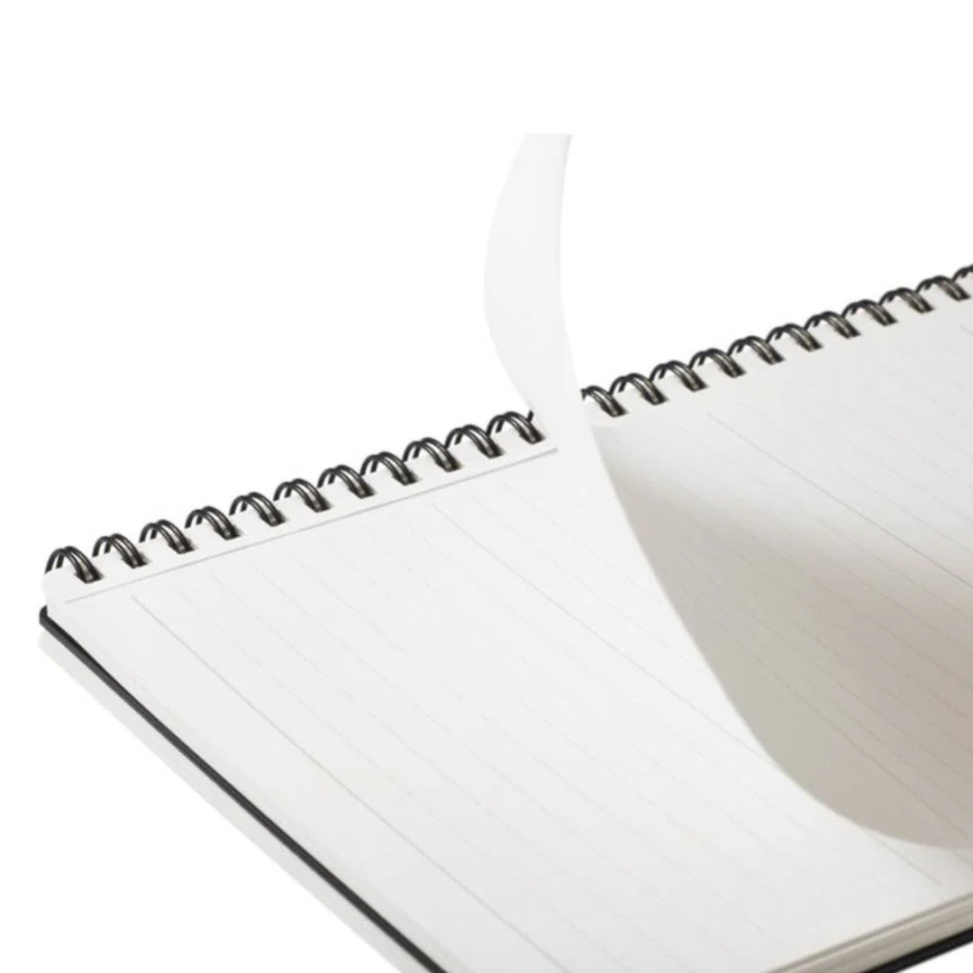 Maruman Mnemosyne A5 Notebook - Lined (Black) — angle view