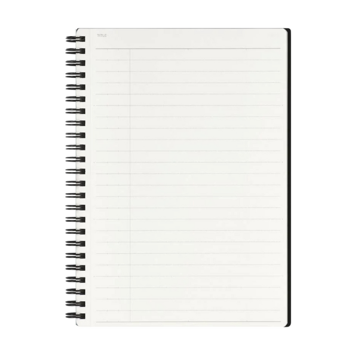 Maruman Mnemosyne A5 Notebook - Ruled (Black) — front view