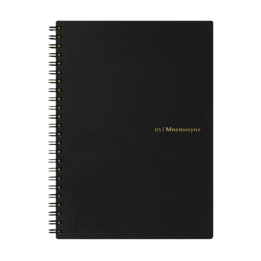 Maruman Mnemosyne A5 Notebook - Ruled (Black) — side view
