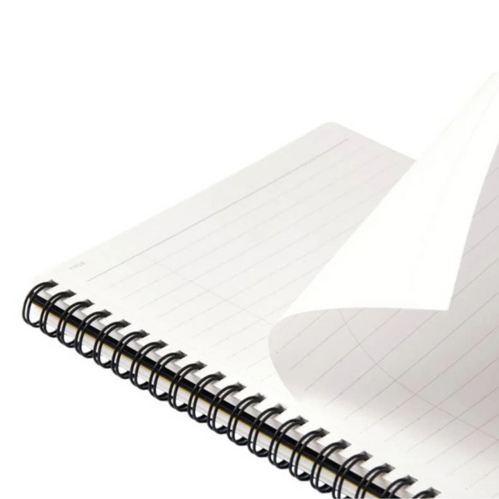 Maruman Mnemosyne A5 Notebook - Ruled (Black) — in use