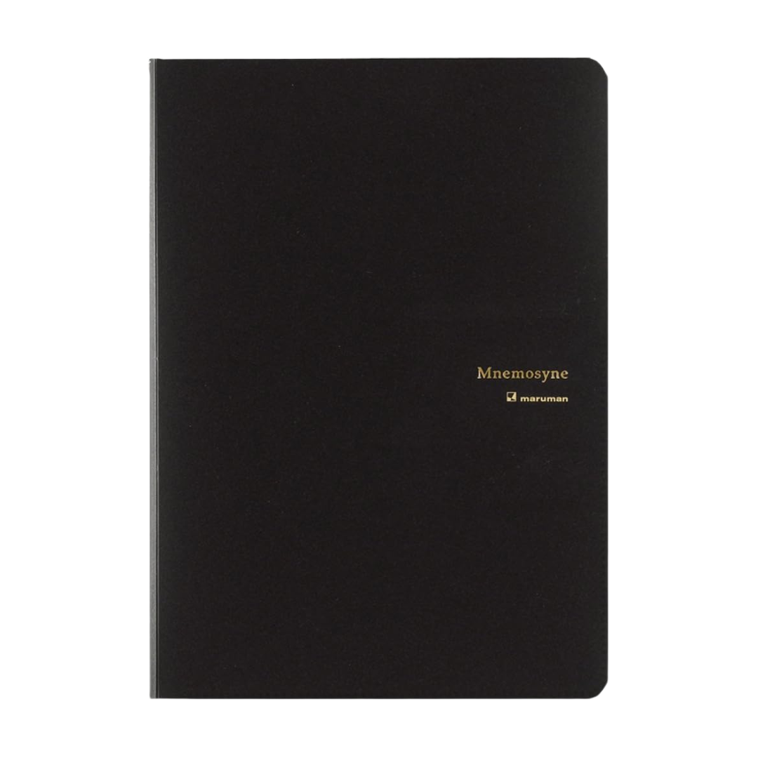 Maruman Mnemosyne Notepad Holder with A5 Graph Notepad (Black) — with packaging