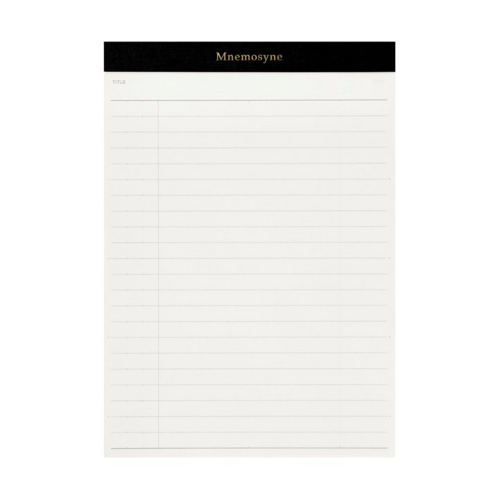 Maruman Mnemosyne A5 Notepad Refill - Ruled / Pack of 3 — side view