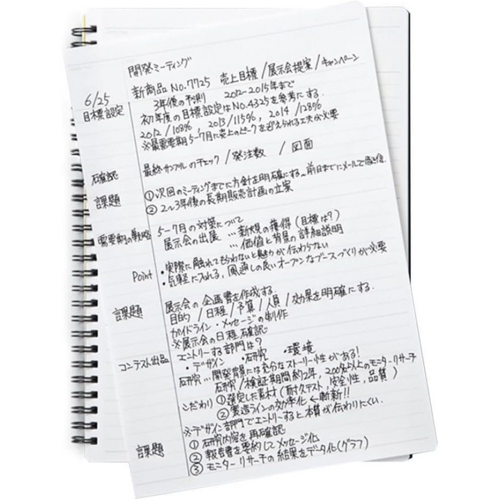 Maruman Mnemosyne A5 Softcover Notebook - Black — in use