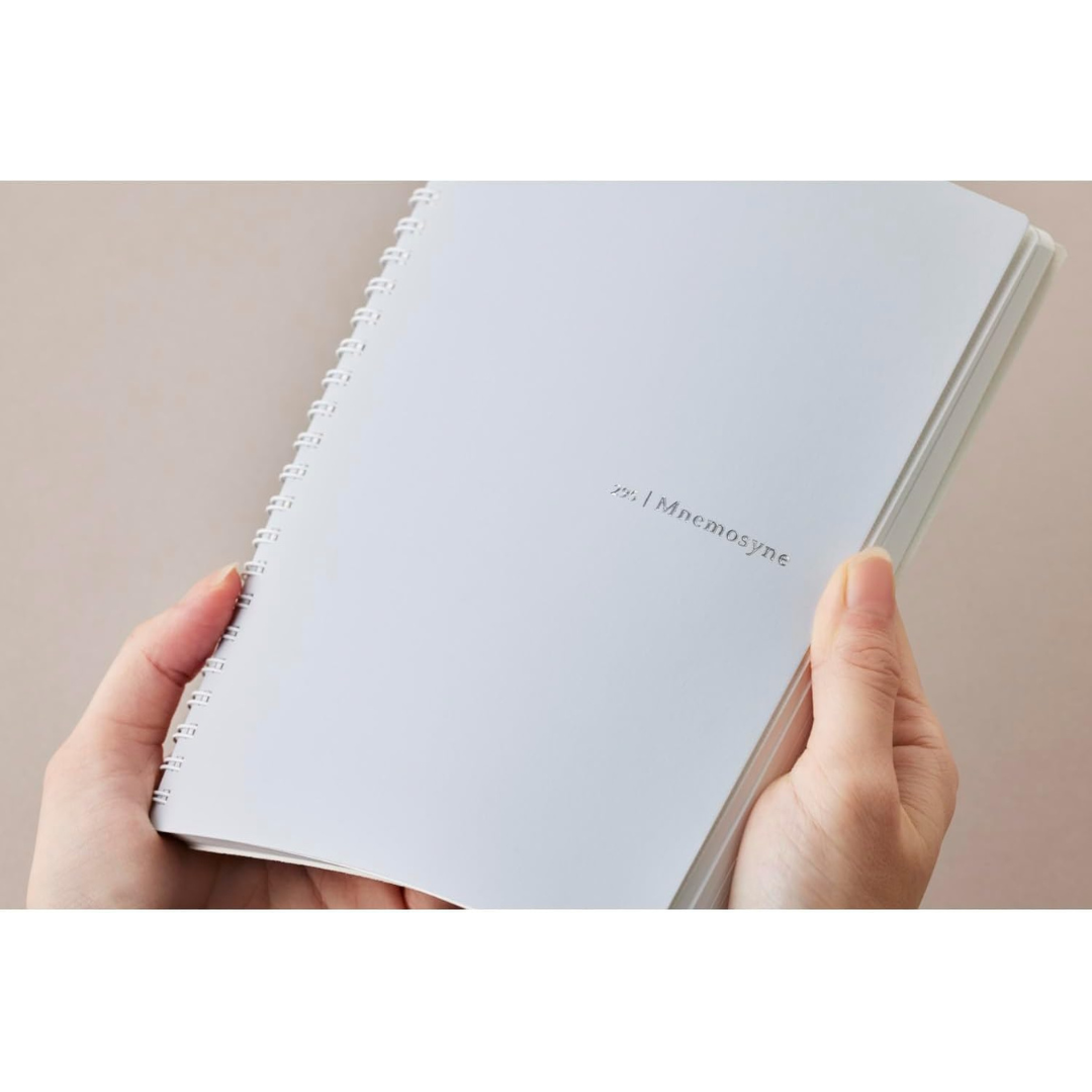 Maruman Mnemosyne A5 Softcover Notebook - Light Gray — in use