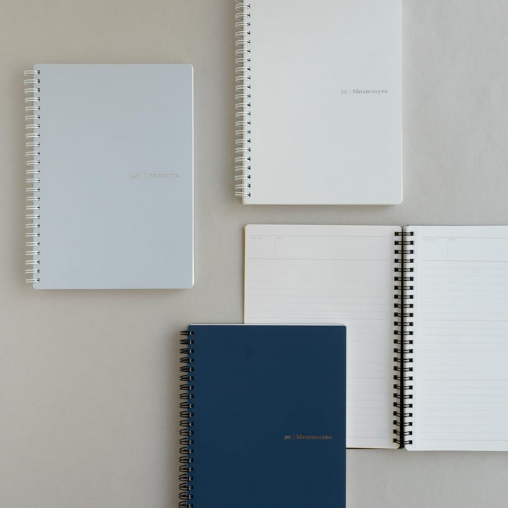 Maruman Mnemosyne A5 Softcover Notebook - White — flat lay