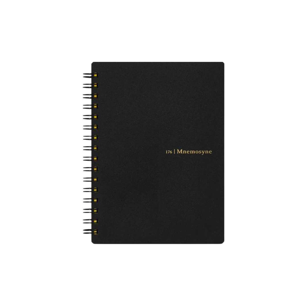 Maruman Mnemosyne A6 Notebook - Lined (Black) — side view