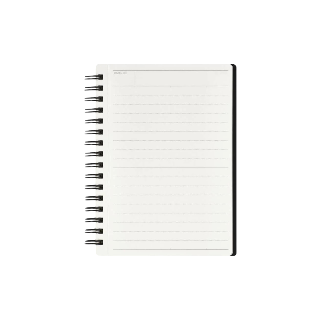 Maruman Mnemosyne A6 Notebook - Lined (Black) — front view