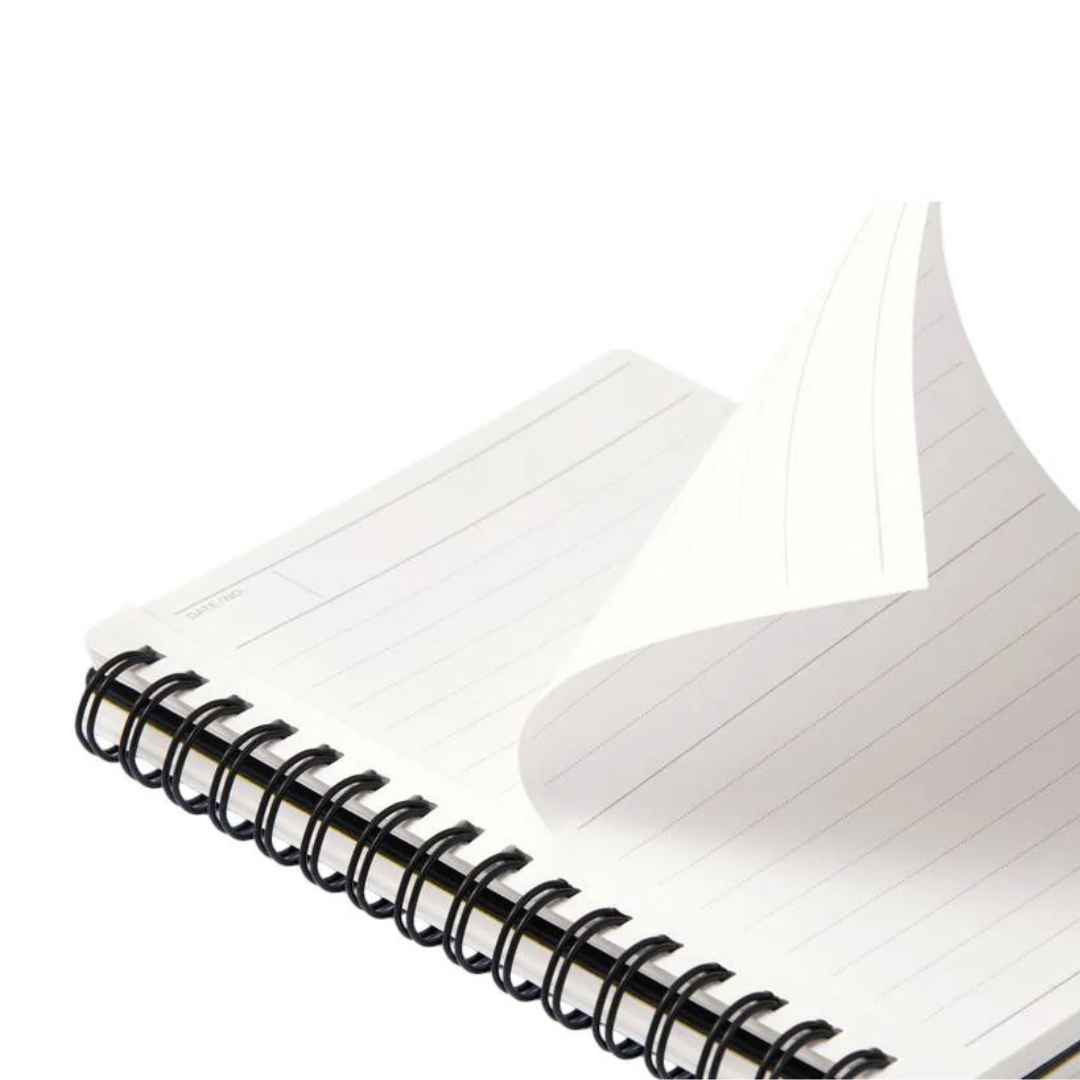 Maruman Mnemosyne A6 Notebook - Lined (Black) — close-up
