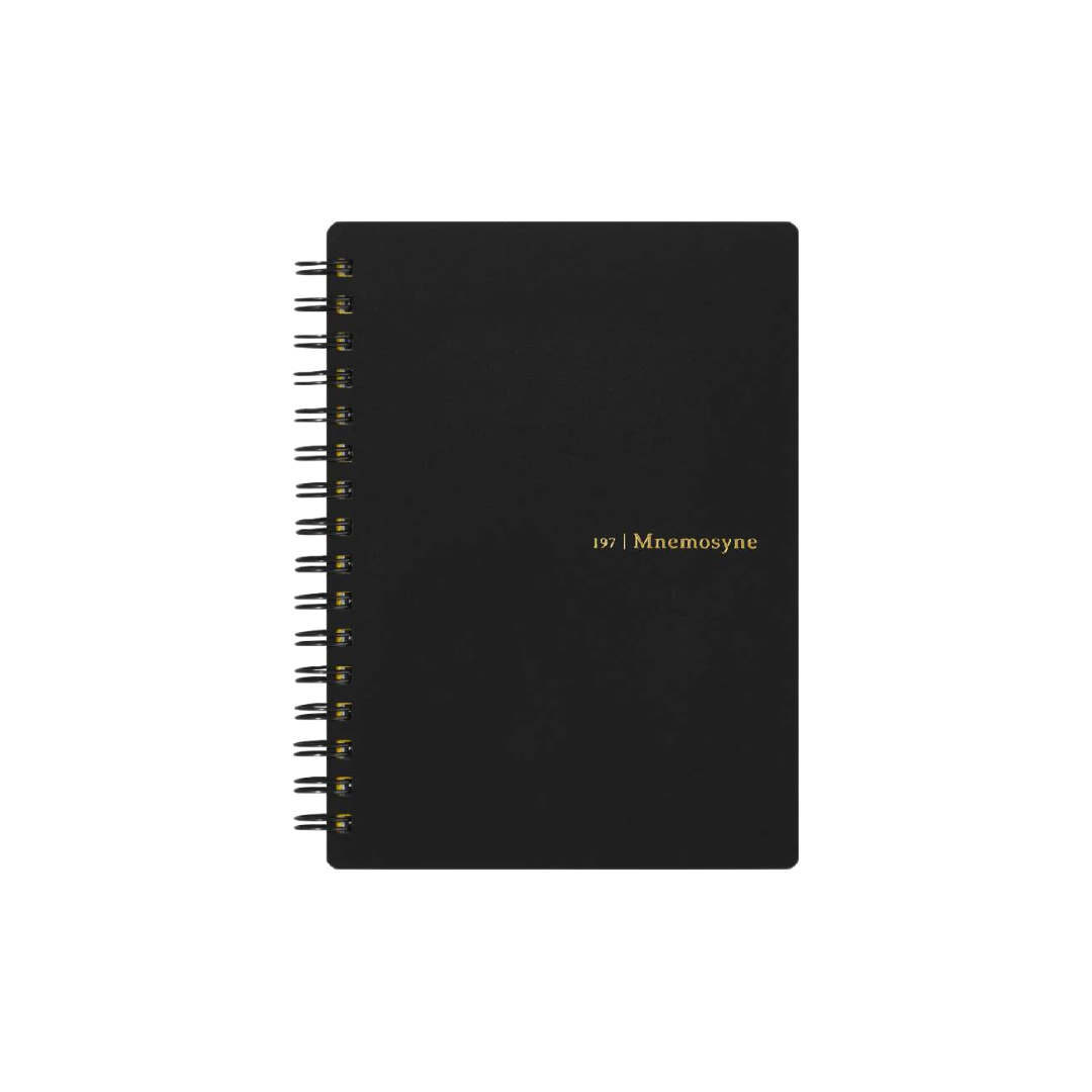 Maruman Mnemosyne A6 Notebook - Ruled (Black) — side view