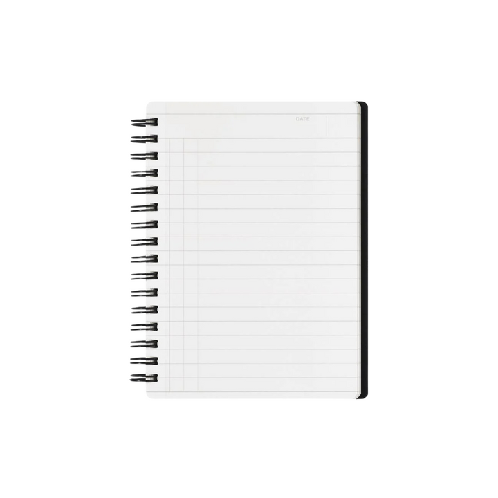 Maruman Mnemosyne A6 Notebook - Ruled (Black) — front view