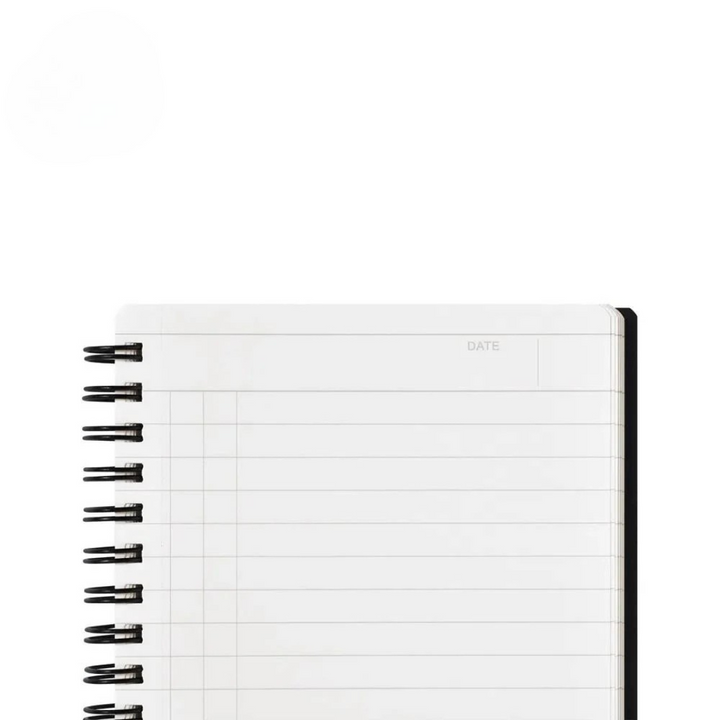 Maruman Mnemosyne A6 Notebook - Ruled (Black) — angle view