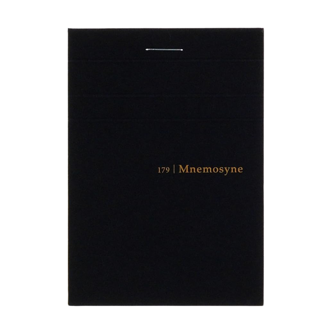 Maruman Mnemosyne A7 Memo Pad - Graph (Black) — side view