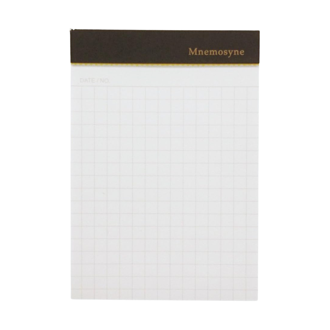 Maruman Mnemosyne A7 Memo Pad - Graph (Black) — front view