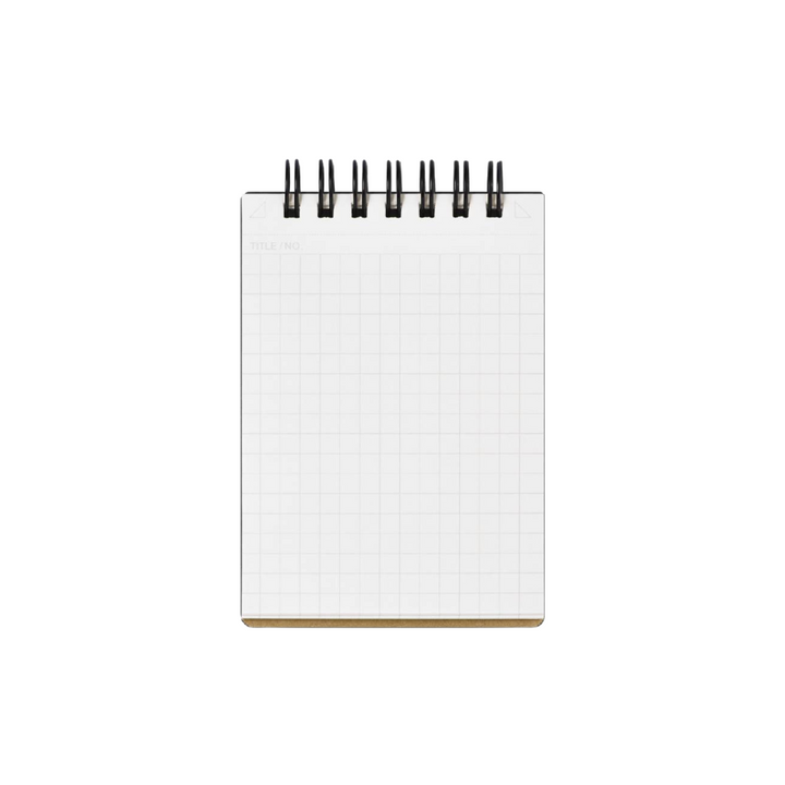 Maruman Mnemosyne A7 Twin Ring Memo Pad - Graph (Black) — front view