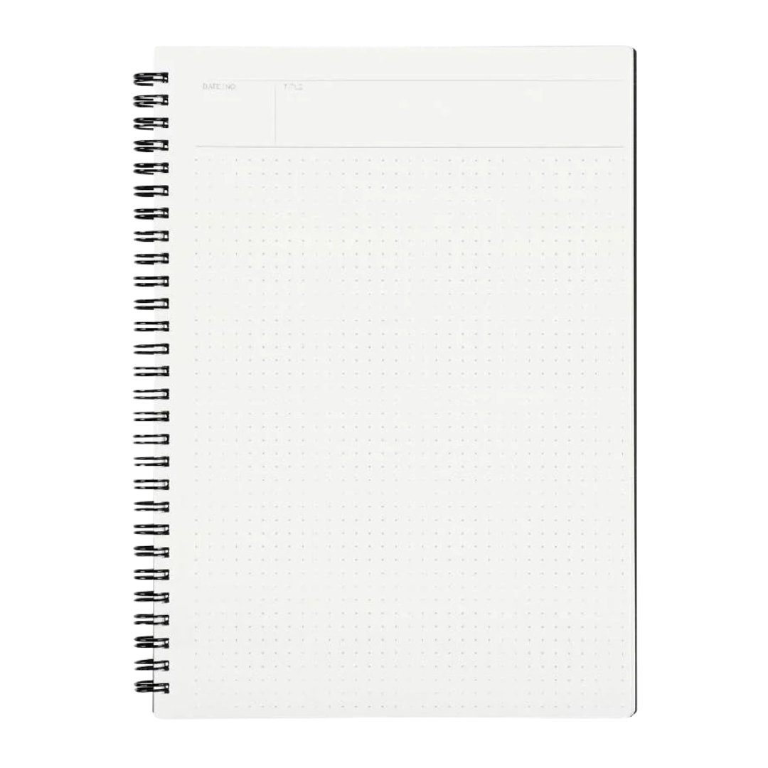 Maruman Mnemosyne B5 Notebook - Dot Grid (Black) — front view