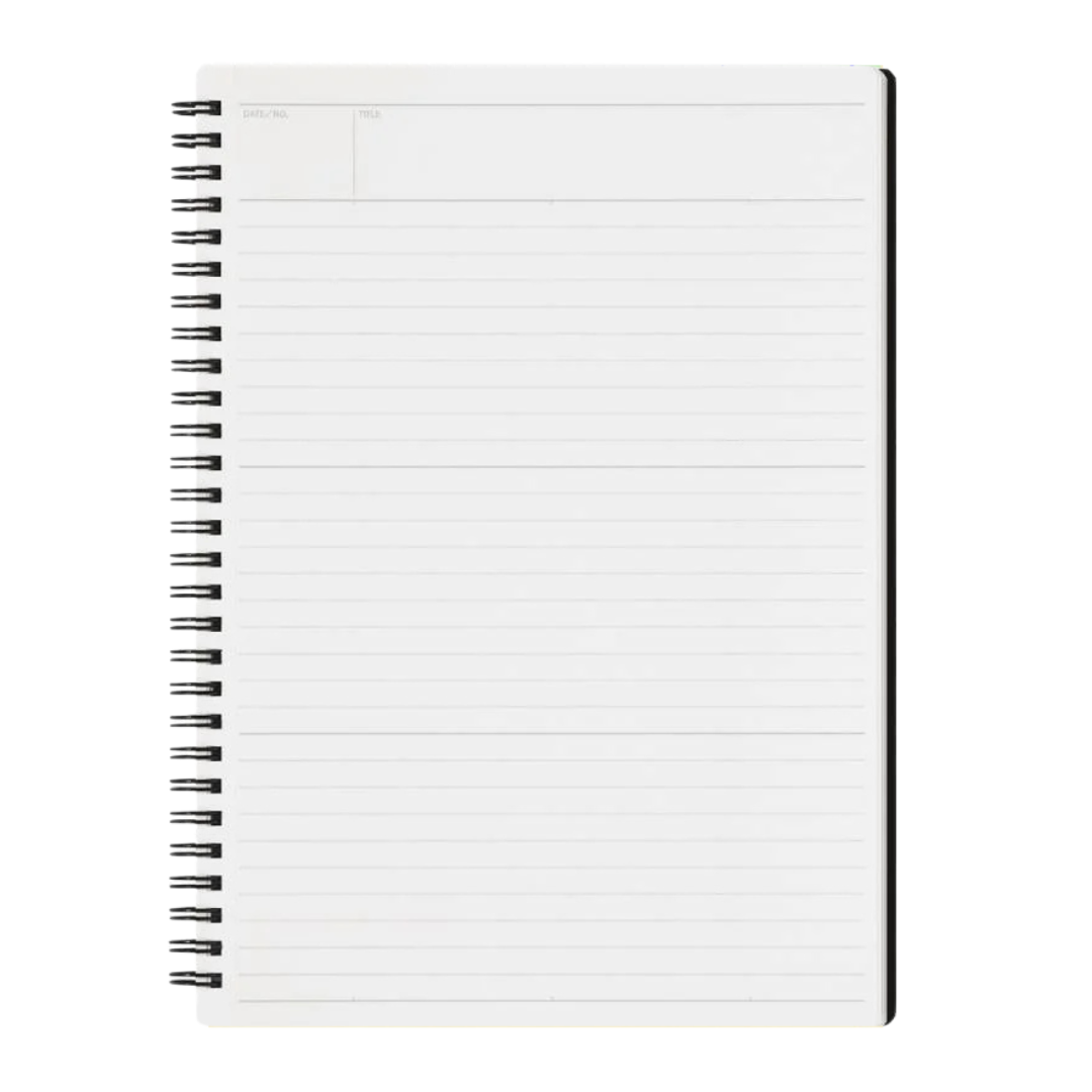 Maruman Mnemosyne B5 Notebook - Lined (Black) — front view