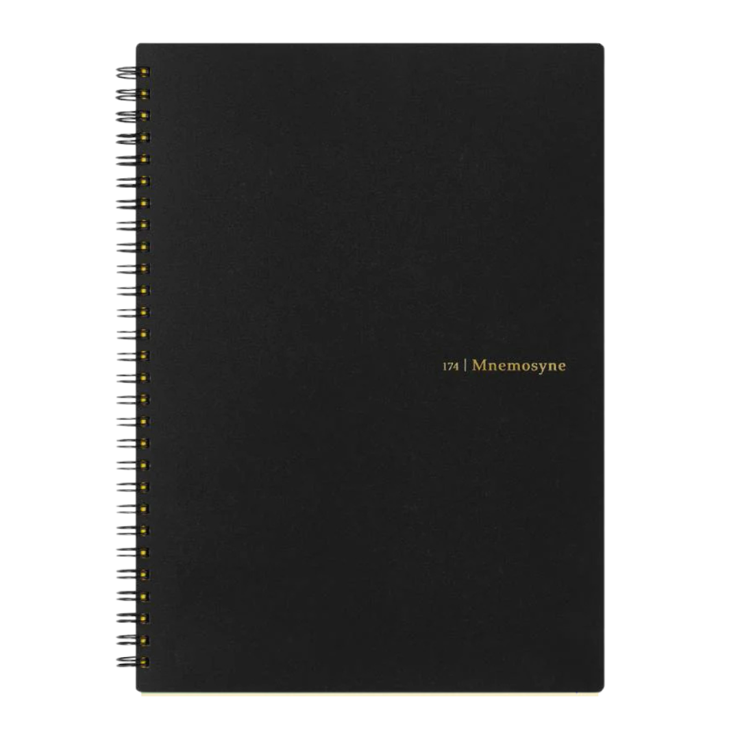 Maruman Mnemosyne B5 Notebook - Ruled (Black) — side view