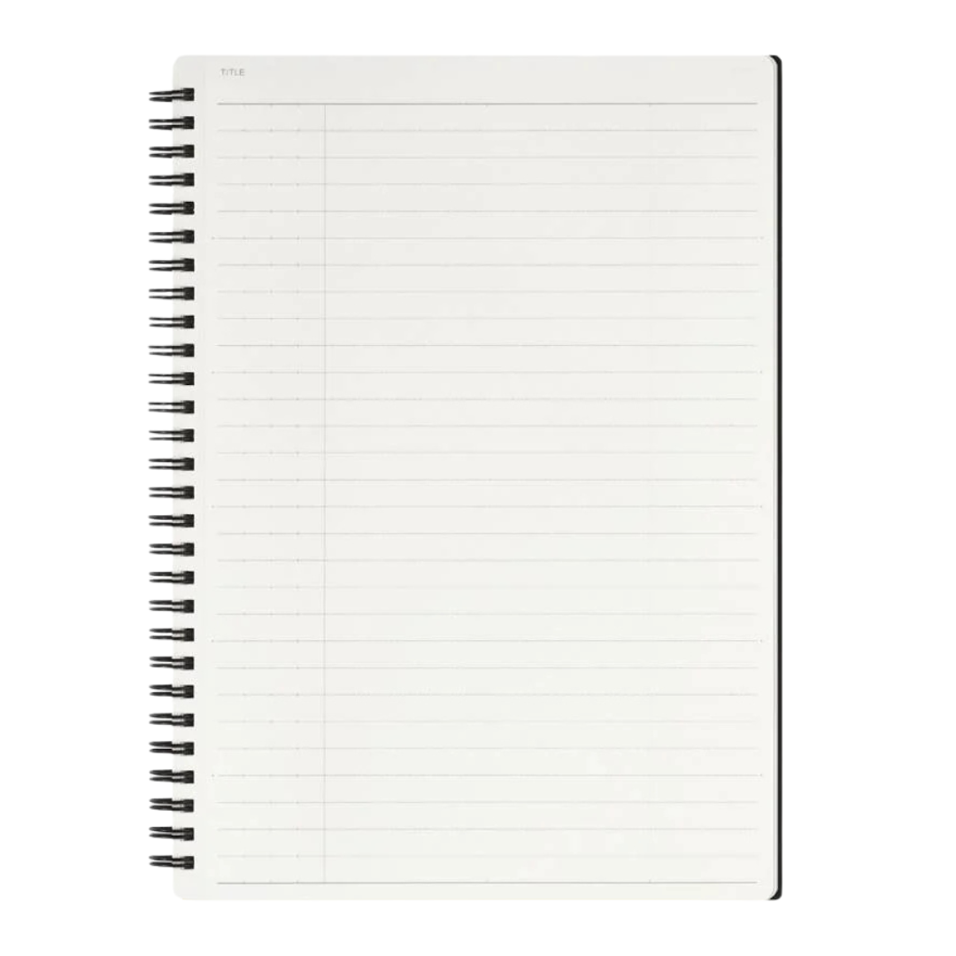 Maruman Mnemosyne B5 Notebook - Ruled (Black) — front view