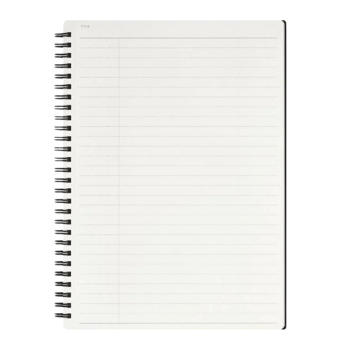 Maruman Mnemosyne B5 Notebook - Ruled (Black) — front view