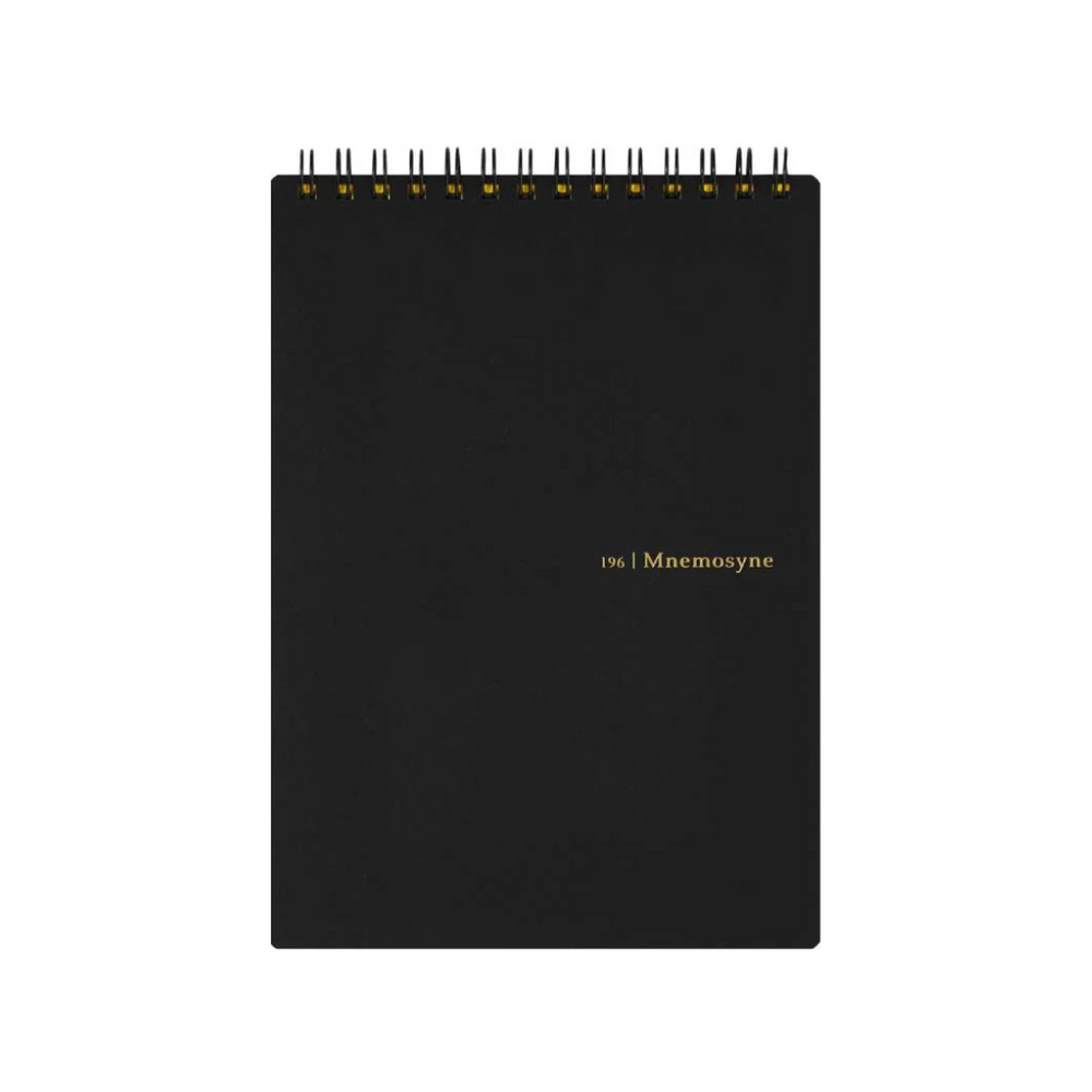 Maruman Mnemosyne B6 Twin Ring Memo Pad - Lined (Black) — side view
