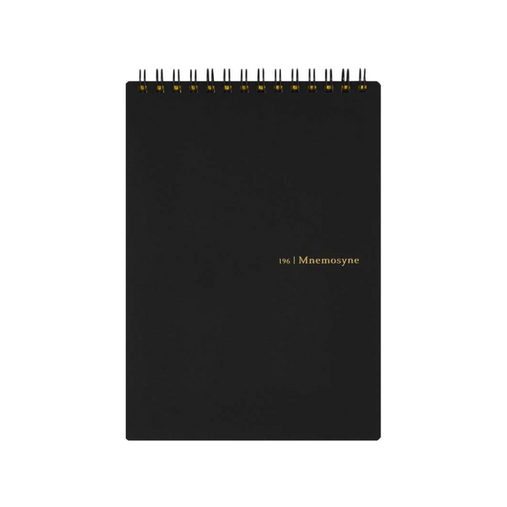 Maruman Mnemosyne B6 Twin Ring Memo Pad - Lined (Black) — side view