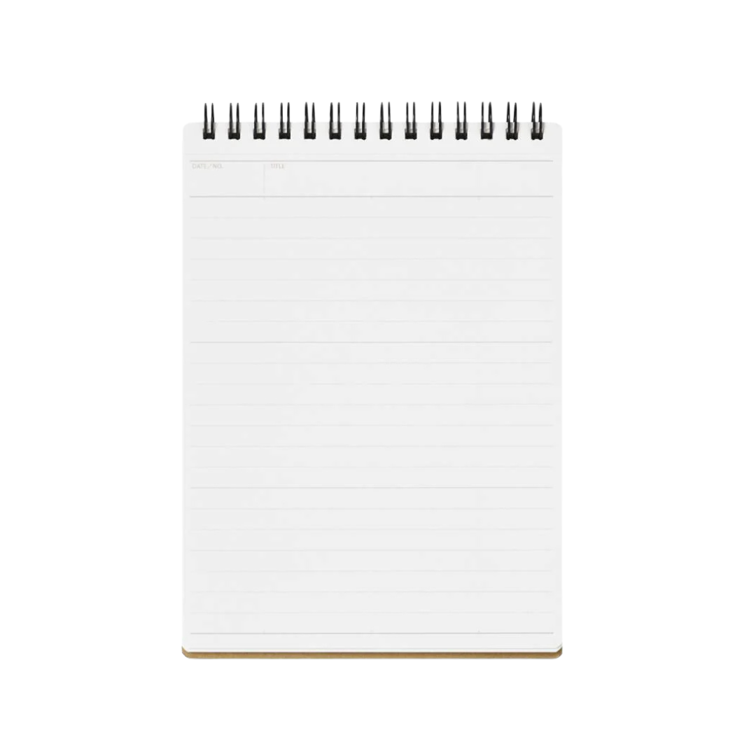 Maruman Mnemosyne B6 Twin Ring Memo Pad - Lined (Black) — front view