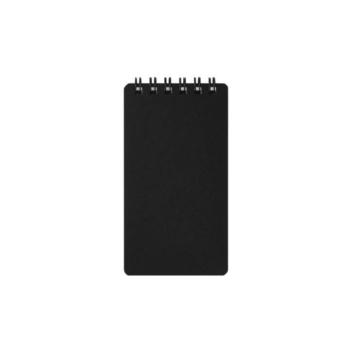 Maruman Mnemosyne Modified A7 Twin Ring Memo Pad - Lined (Black) — detail view