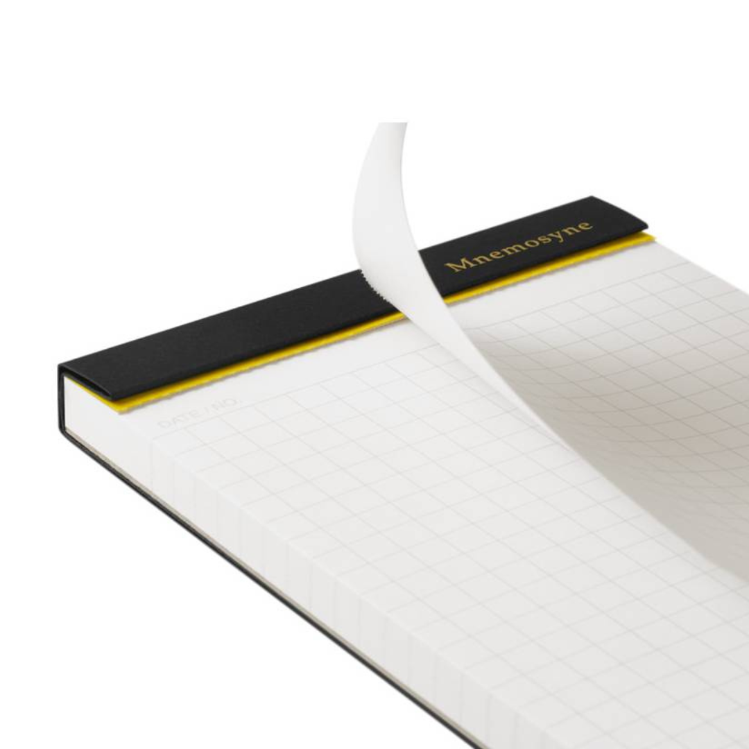Maruman Mnemosyne Modified B7 Memo Pad - Graph (Black) — with packaging