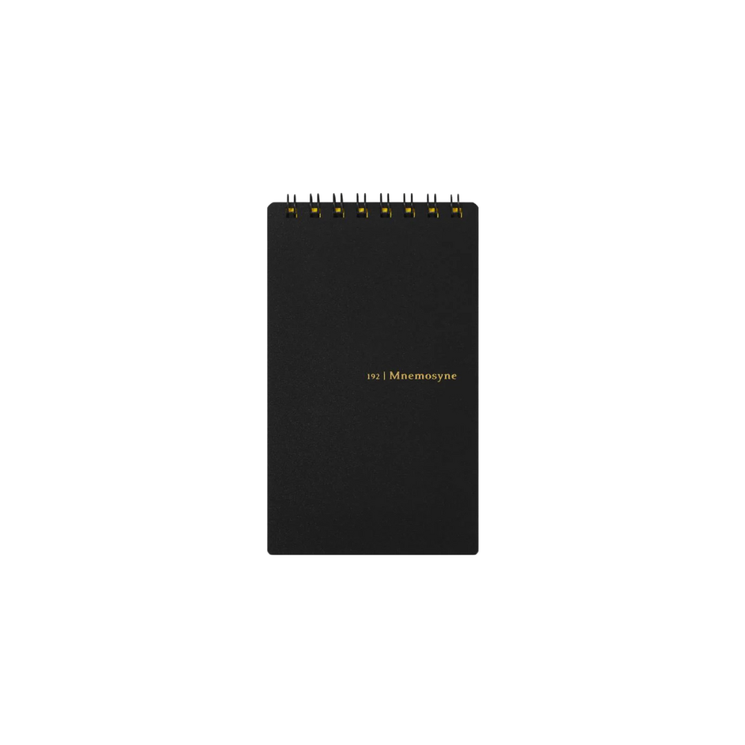 Maruman Mnemosyne Modified B7 Twin Ring Memo Pad - Lined (Black) — side view
