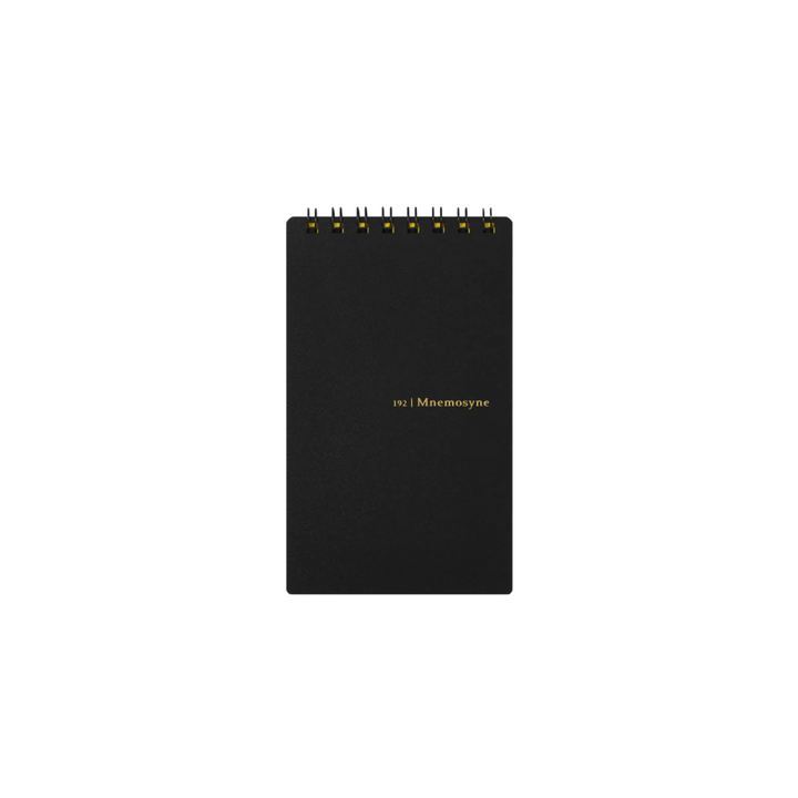 Maruman Mnemosyne Modified B7 Twin Ring Memo Pad - Lined (Black) — side view