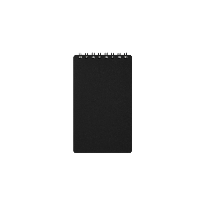 Maruman Mnemosyne Modified B7 Twin Ring Memo Pad - Lined (Black) — detail view