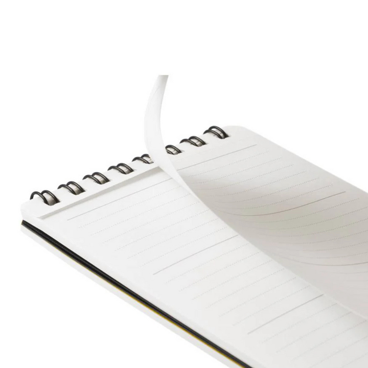 Maruman Mnemosyne Modified B7 Twin Ring Memo Pad - Lined (Black) — close-up