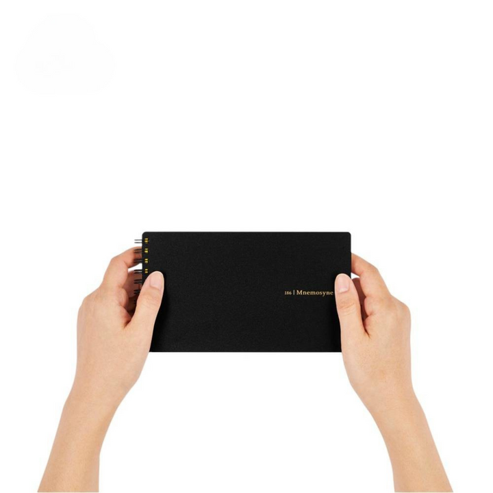 Maruman Mnemosyne Notebook - Horizontal (Black) — flat lay